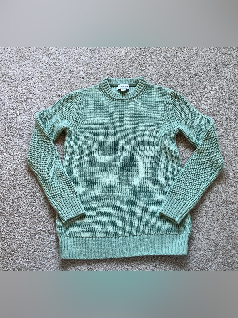Boy’s Nordstrom Crewneck Knit Sweater in Mint Green